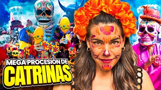 ¡IMPRESIONANTE DESFILE DE CATRINAS en DÍA de MUERTOS [upl. by Nniw]