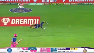 Dinesh Karthik Catch Today  Dinesh Karthik Takes Best Unbelievable amp Flying Catch Of IPL 2020 [upl. by Ahgiela]