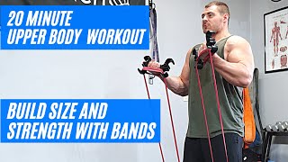 20 Minute Resistance Band Upper Body Workout [upl. by Atinet]