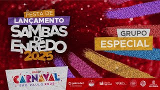 FESTA DE LANÇAMENTO DOS SAMBAS DE ENREDO  2025  ESPECIAL [upl. by Hamil]