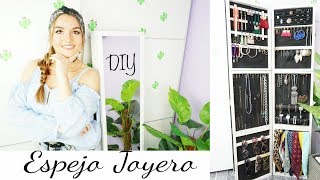 DIY DECORACIÓN  ORGANIZADOR DE JOYAS BISUTERIA ESPEJO JOYERO IKEA [upl. by Tomas]