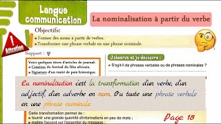 Cours de français  La nominalisation à partir du verbe [upl. by Monique]