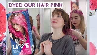 DYEING OUR HAIR PINK⎢Festival hair tutorial [upl. by Giaimo]