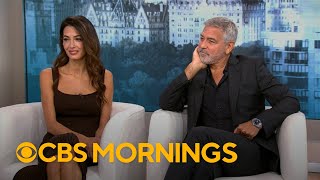 George and Amal Clooney talk first impressions of each other [upl. by Ellevehc626]