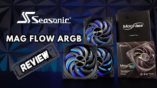 Jetzt mit RGB Leistung und Optik in einem die Seasonic Mag Flow ARGB 120mm Lüfter im Review [upl. by Nosdivad]