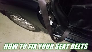 How to fix non slowly retracting or stuck seat belts for free [upl. by Fridlund]