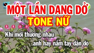 Karaoke Một Lần Dang Dở Tone Nữ  B  Nhạc Sống Mới  Karaoke Xóm Lộ [upl. by Krystle]