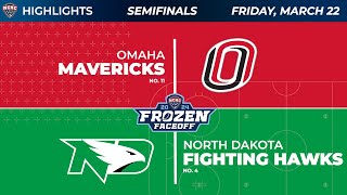 32224 Omaha vs North Dakota Highlights  Frozen Faceoff Semifinal [upl. by Htebaile940]