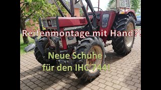 17 Neue Reifen für den IHC 744  Traktorreifen Montage  Reifenmontage Handarbeit  DIY  OIM [upl. by Oiram43]