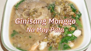 GINISANG MONGGO WITH PATA NG BABOY  Sauteed Mung Beans with Pork Hocks  ShowMe Home Cooking  033 [upl. by Anikas362]