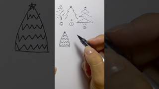 Drawing 30 types of Christmas trees christmas drawing tree [upl. by Htebiram]