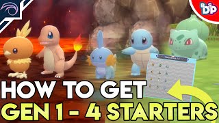 HOW TO GET ALL STARTER POKEMON in Pokemon Brilliant Diamond Shining Pearl BDSP [upl. by Laise181]