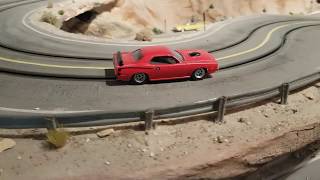 1971 Hemi Cuda Carrera Go 143 Nevada Diorama slotcar Bahn [upl. by Lantz]