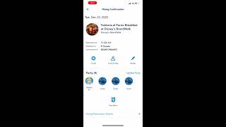 Making Dining Reservations on the My Disney Experience App  new modify cancel amp walk up wait list [upl. by Loseff97]