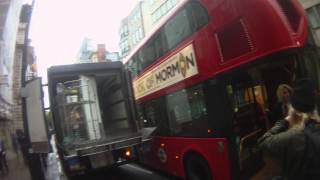 New London Routemaster Bus stuck on fleet street [upl. by Eldin]