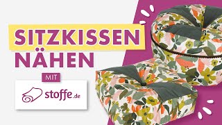 Sitzkissen nähen  Schritt für Schritt Anleitung und Gewinnspiel [upl. by Efal492]