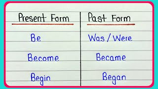 Verb forms in English  Present form and past form  Past tense and Present tense  Verbs grammar [upl. by Zadoc]