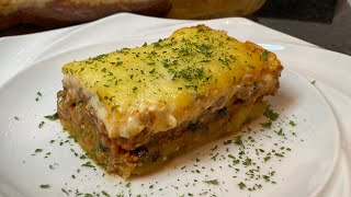 Griechische Moussaka  eine schnelle und einfache Variante AuflaufRezept [upl. by Willa]