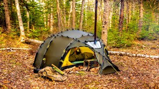 Hot Tent Camping In The Rain  Part 1 [upl. by Chryste]