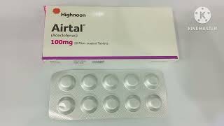 Airtal 100mg Tablet Uses in Urdu Airtal Tablet 100mg Uses Airtal Tablet Side Effects Aceclofenac [upl. by Linnie]