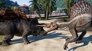 Spinosaurus vs Triceratops Pentaceratops Sinoceratops Styracosaurus Toro Chasmo amp Stegoceratops [upl. by Palumbo721]