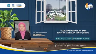 Registrasi Mahasiswa Baru semester 20232024 Genap 20241  Seputar Universitas Terbuka [upl. by Neyu682]