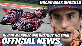 INSANE Marquez will DESTROY The FINAL MotoGP Ducati Revealed CHEATED Lorenzo Ducati Boss SHOCKED [upl. by Atolrac]