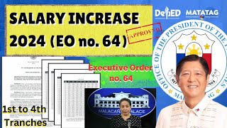 Government Salary Increase 2024 EO No 64 Approved [upl. by Euqininod]