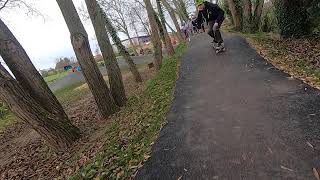 Skate round Evesham Charity Park Pump Track  GoPro Pole Backward [upl. by Ravo]