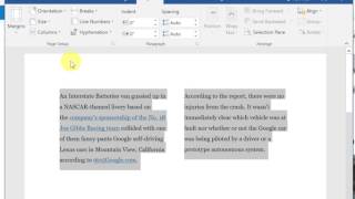 How to Split Text into 2 columns in Word [upl. by Everick146]