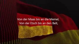 Deutsch National hymne Deutschland Deutschland über alles untertitel [upl. by Llennoj]