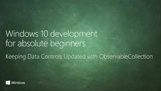UWP 041  Keeping Data Controls Updated with ObservableCollection [upl. by Labors590]