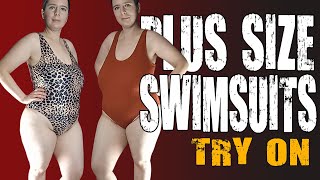 More one piece swimsuits for Plus Size Woman TRY ON [upl. by Loftis]