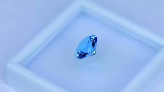 316ct Natural Electric Blue Topaz Custom Cut [upl. by Calendra846]