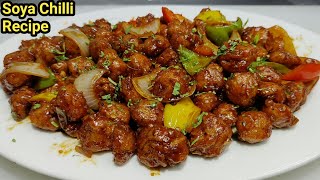 Easy Chilli Soya Restaurant Style  Soya Chunks Recipe  Soya Chilli  high protein  Chef Ashok [upl. by Meng]