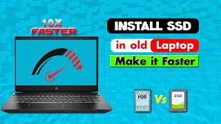 How to install SSD in old laptop Make old laptop faster HDD vs SSD speed test [upl. by Seluj50]