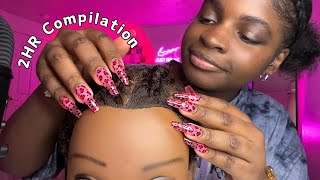 ASMR 2 HOURS Teaching You How To Braid Thick Hair 💆🏾‍♀️ [upl. by Niuqauj814]