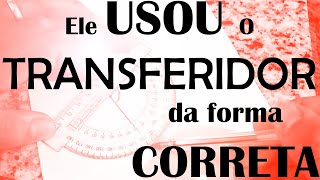 Como utilizar o transferidor para medir ângulos em graus [upl. by Ebarta355]