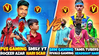 💥Hariscar SmilyKiller PvsGaming Wolf 555 4 VS 4 🔥 SRM Gaming RuleBreakerz Headshot  FreeFire [upl. by Anehs]