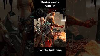 Kratos meets SURTR for the first time and this happened 😱🤯  God of War Ragnarök godofwar [upl. by Zevahc882]