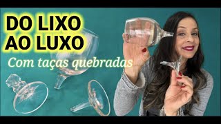 DIY COMO TRANSFORMAR TAÃ‡AS QUEBRADAS EM LINDA ARTE RECICLANDO [upl. by Akehsal239]