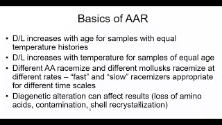 Amino Acid Racemization AAR Geochronology webinar [upl. by Hawker]