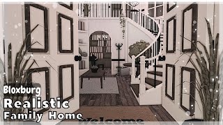 BLOXBURG Realistic Family Home Speedbuild interior  full tour Roblox House Build [upl. by Sirtimed]