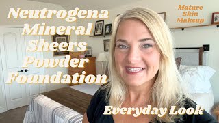 Neutrogena Mineral Sheers Powder Foundation  Everyday Look for Mature Skin [upl. by Britni]