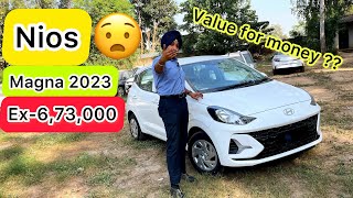 NIOS MAGNA 2024 facelift 🧐DETAIL REVIEW 😧value for money  dream car [upl. by Pelagias174]