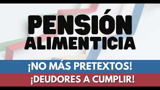 PENSIÓN ALIMENTICIA NUEVA LEY DEUDORES A CUMPLIR [upl. by Atteuqram108]