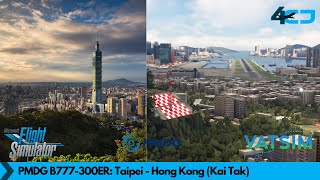 Back to Kai Tak Taipei  Hong Kong  RCTPVHHX  PMDG 777300ER  VATSIM [upl. by Anurb]