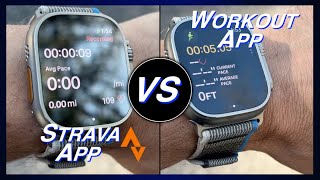 Apple Watch ULTRA  STRAVA App vs WORKOUT App Comparing Distance amp Pace applewatch running [upl. by Ilsa30]