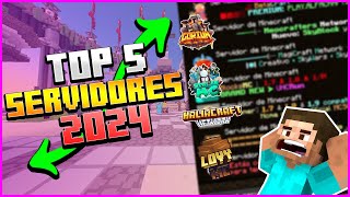 🛑TOP 5 Mejores Servidores de Minecraft para el 2024😲No Premium y Premium JAVA BEDROCK y PE 120x [upl. by Nivonod]