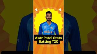 Axar Patel Stats Batting T20 axarpatel shorts [upl. by Jeno899]